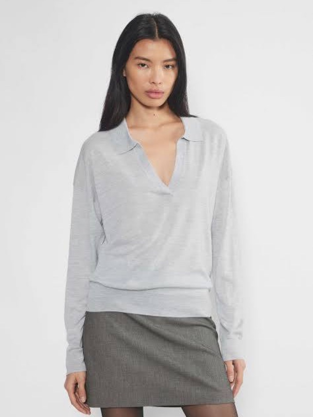 Line Cashmere Blend Blue Sleeveless Sweater